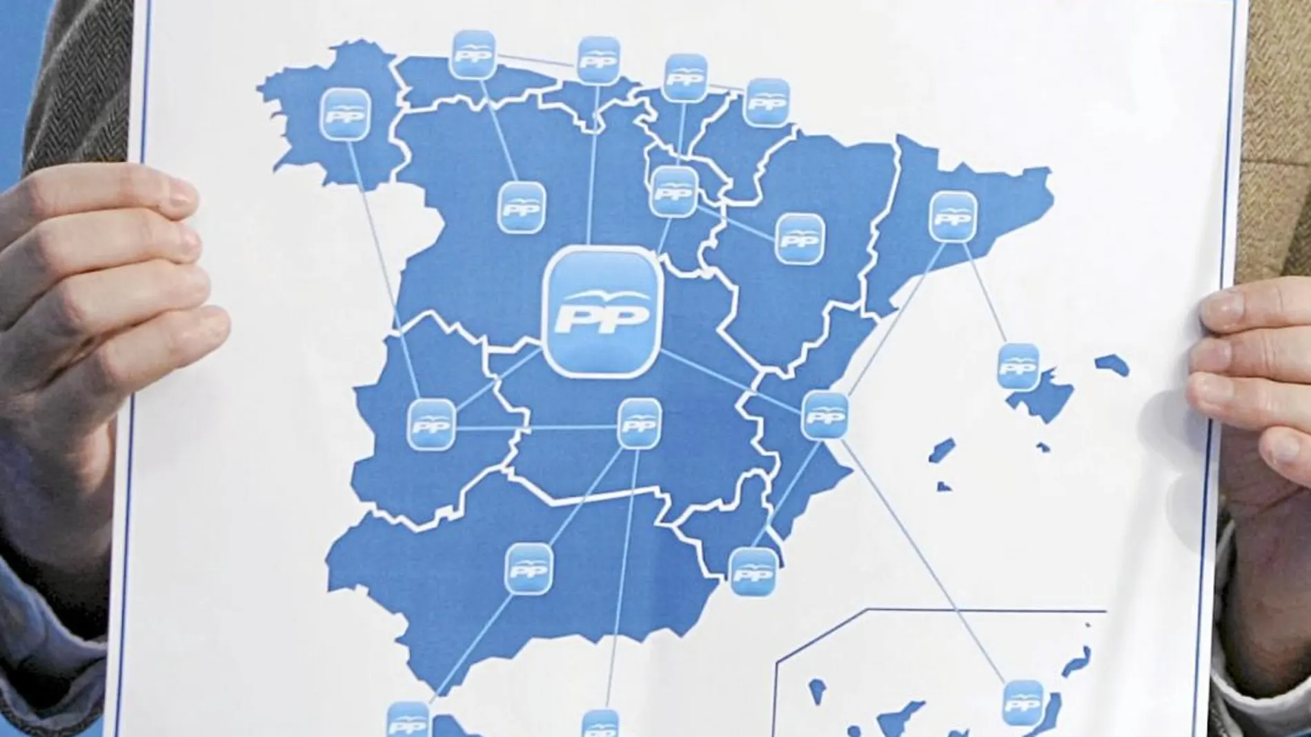 El mapa autonómico que presentó el PP en 2010