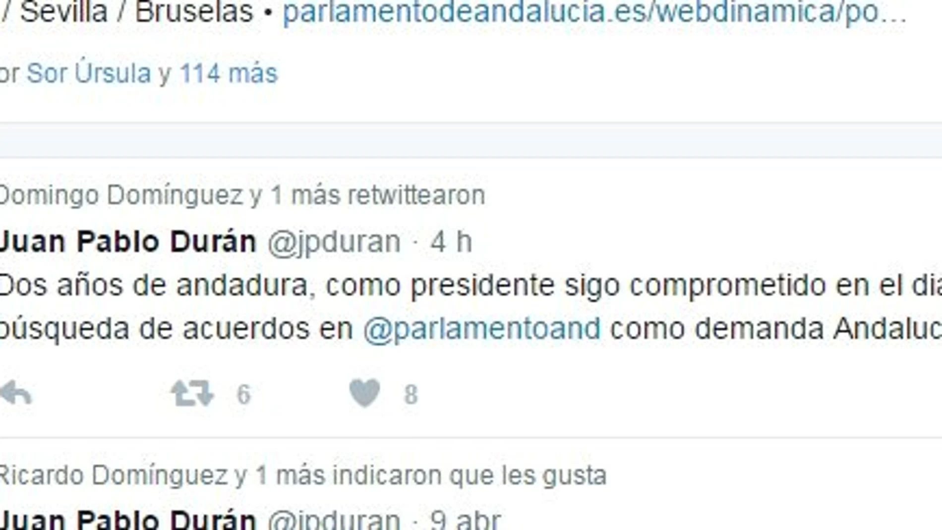El “caprichoso” presidente del Parlamento presume de diálogo en Twitter