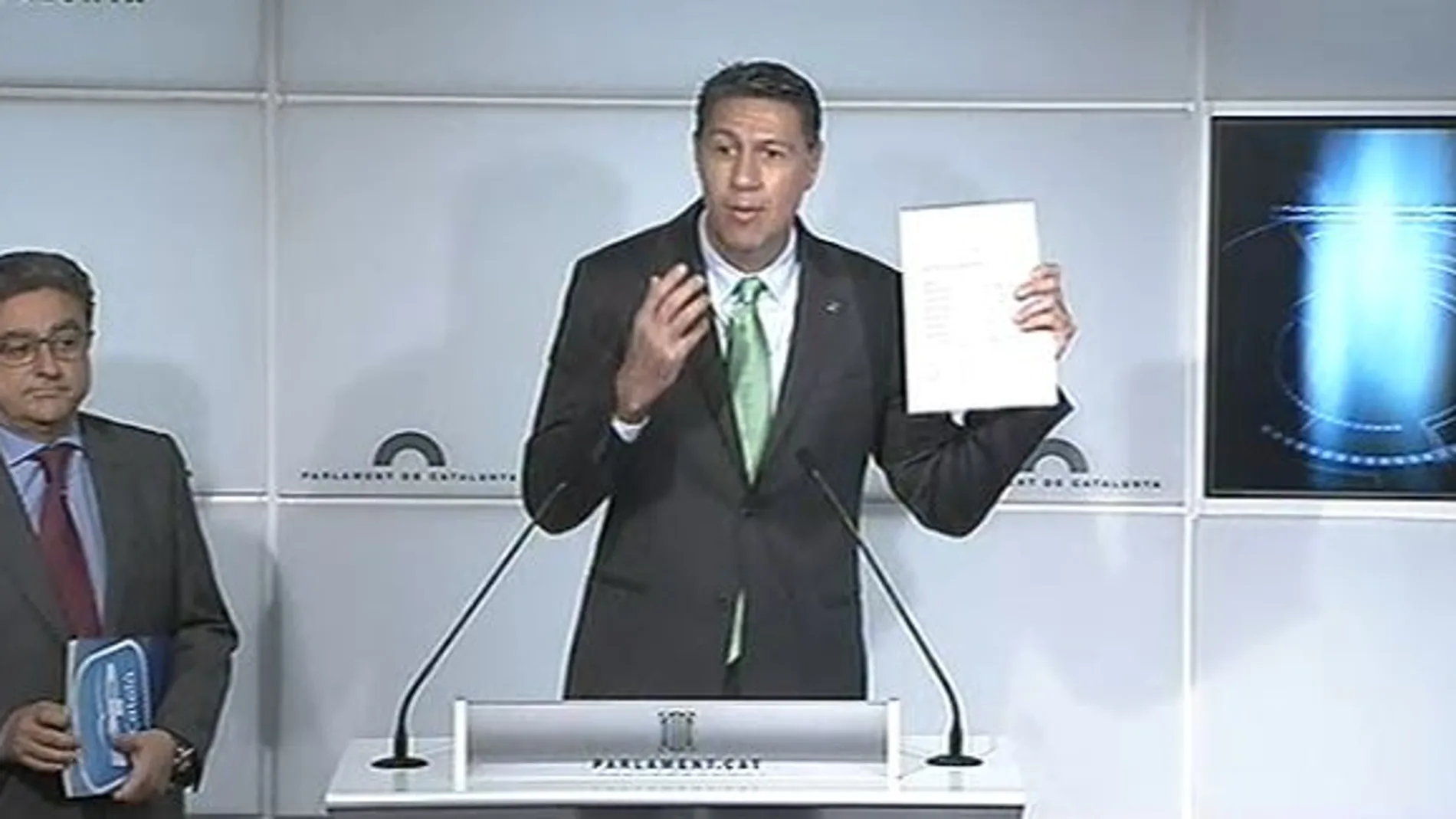 Xavier García-Albiol ofrece hoy una rueda de prensa tras la Junta de Portavoces.
