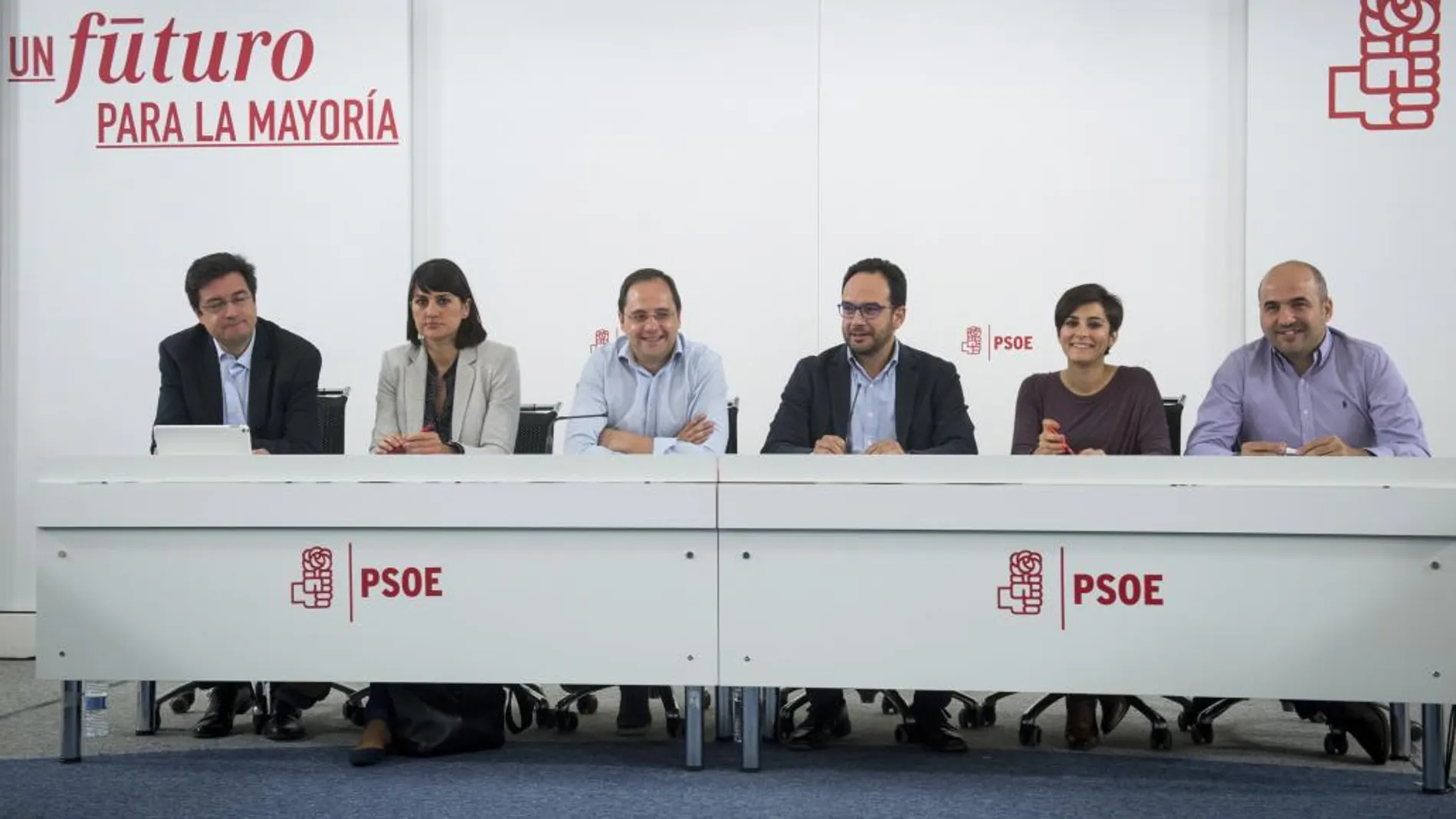 Primera reunión de trabajo que el Comité Electoral del PSOE, constituido ayer