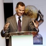 El Rey Felipe VI durante su intervención en la II Edición de los Premios de la Confederación Española de la Pequeña y Mediana Empresa (CEPYME)