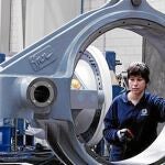 Fabricación de Nacelle en la planta de Gamesa Eólica en Ágreda, que recibe un préstamo estatal de 453.000 euros