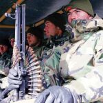 Imagen de archivo de comandos turcos regresando del norte de Irak