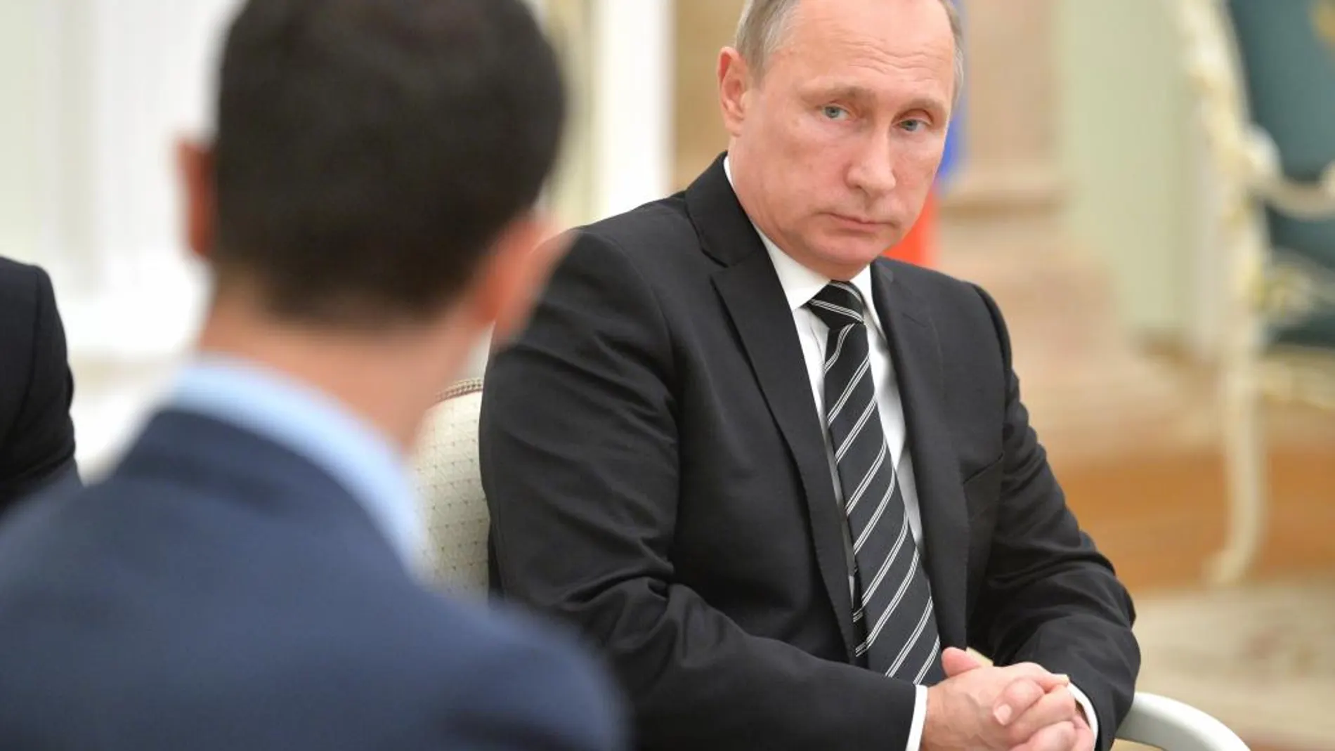 Vladimir Putin, durante su encuentro con Al Asad en el Kremlin