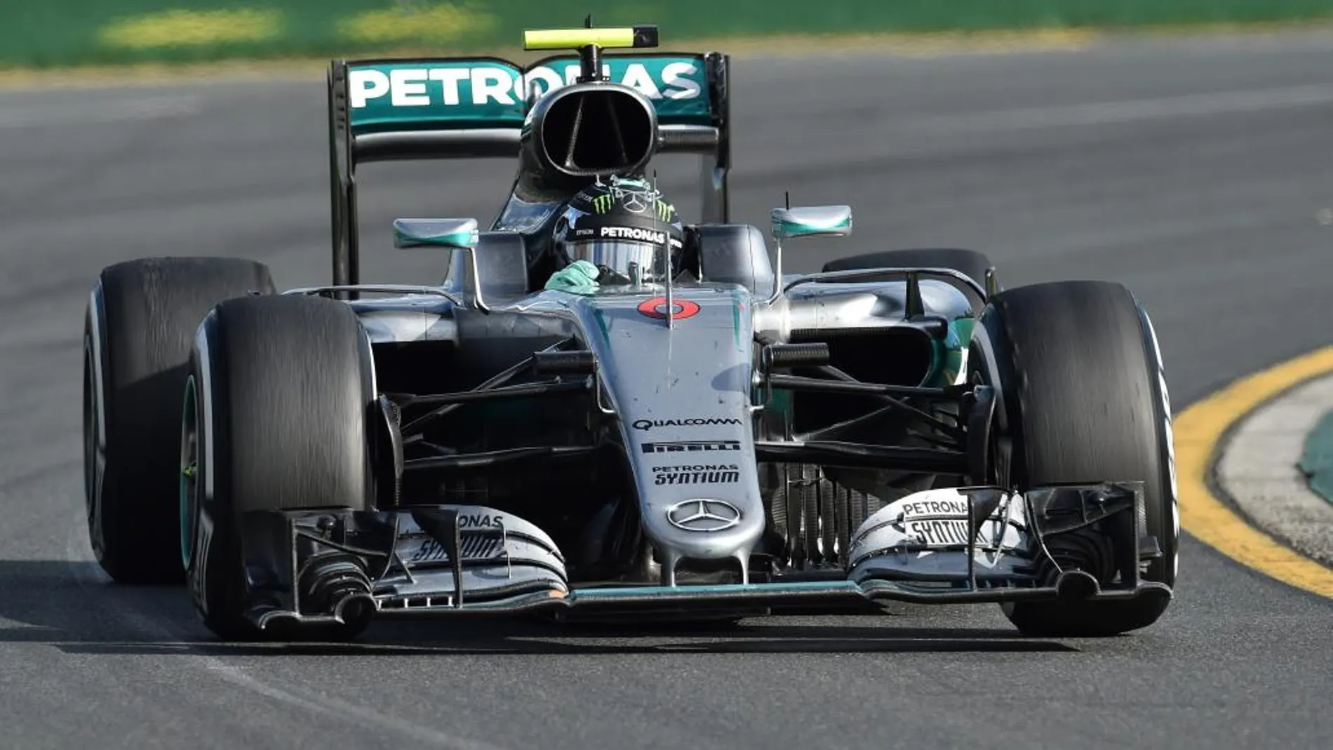 El aleman Nico Rosberg durante la carrera