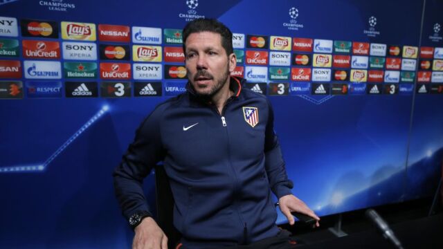 El entrenador del Atlético de Madrid, Diego Pablo Simeone