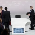 Debate electoral entre Sánchez y Rajoy.