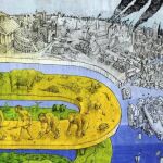 Detalle de la nueva obra de Blu, que pretende expresar en un muro de un barrio deprimido de Roma la historia de la vida en la Tierra