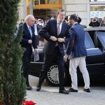 Mariano Rajoy, a su llegada a Barcelona