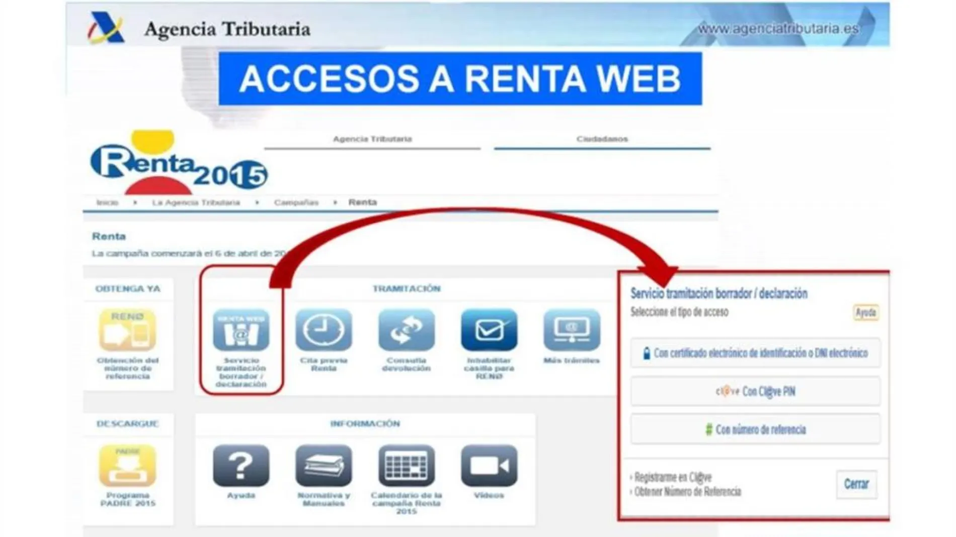 Captura de Renta Web