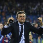 El entrenador del FC Barcelona, Luis Enrique, tras vencer al Sevilla en la final de la Copa del Rey