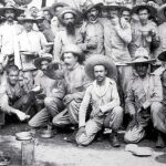 Un grupo de soldados españoles apresados en Manila en 1898