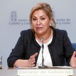 La vicepresidenta de la Junta, Rosa Valdeón, informa de los acuerdos aprobados en el Consejo de Gobierno