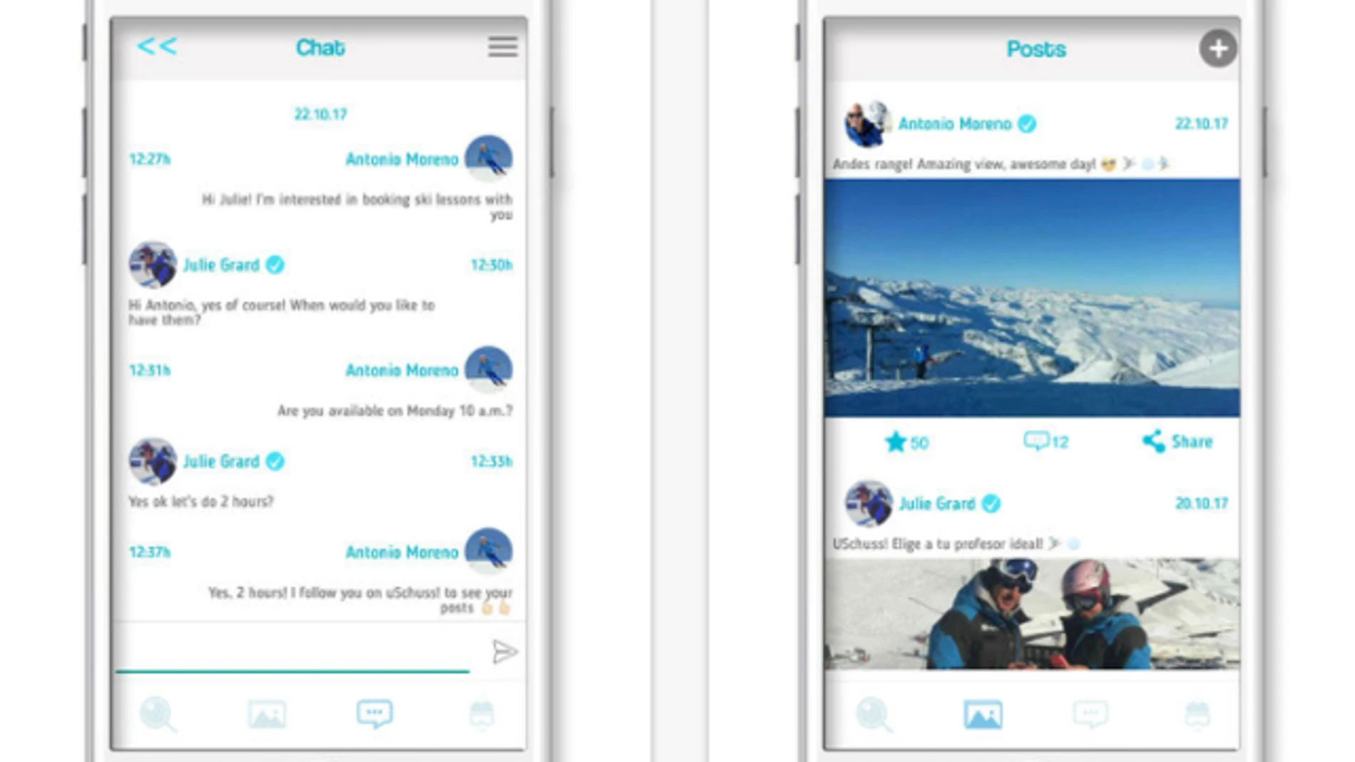 uSchuss!, de app para encontrar monitores de esquí a red social