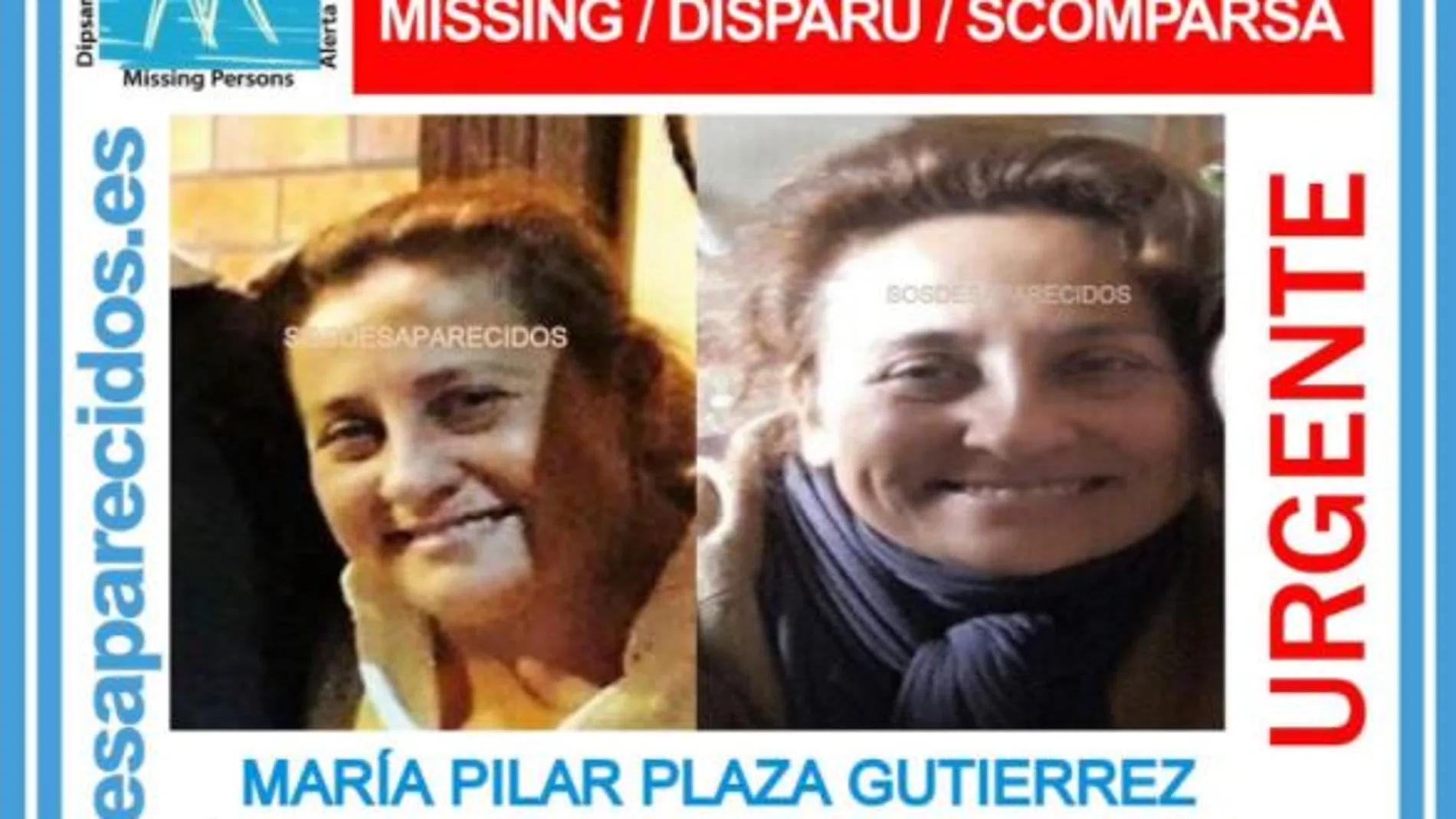 Cartel difundido por SOS Desaparecidos.