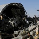 Restos del avión siniestrado