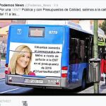 Campaña podemita contra Cifuentes en autobuses y marquesinas de la EMT