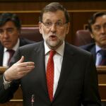 Mariano Rajoy durante la sesión de control en el Congreso