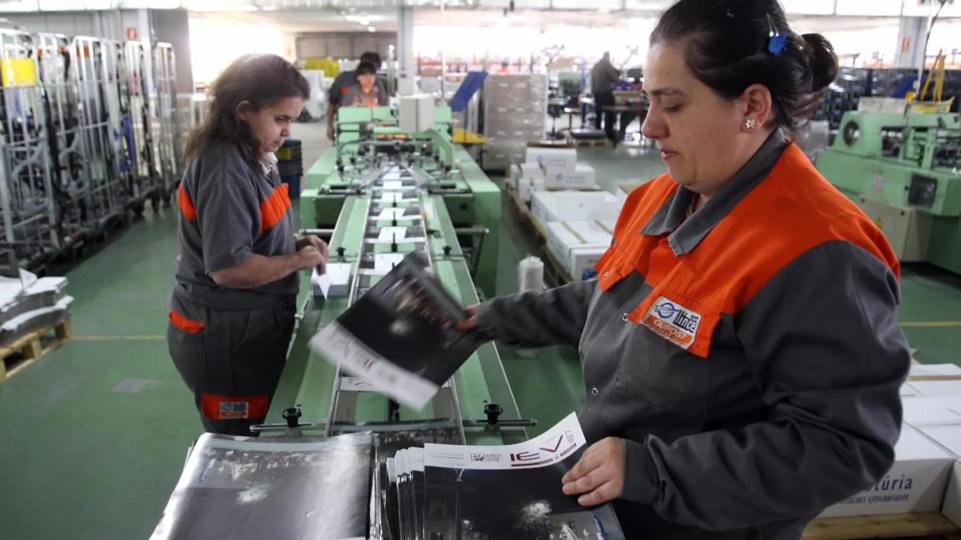 Trabajadoras con discapacidad del Centro laboral de Lince Marketing Directo, en Valladolid