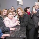 Susana Díaz visitó ayer un centro de participación activa en la provincia de Granada