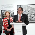 Antonio Pulido, ayer en Sevilla durante la inauguración de la exposición