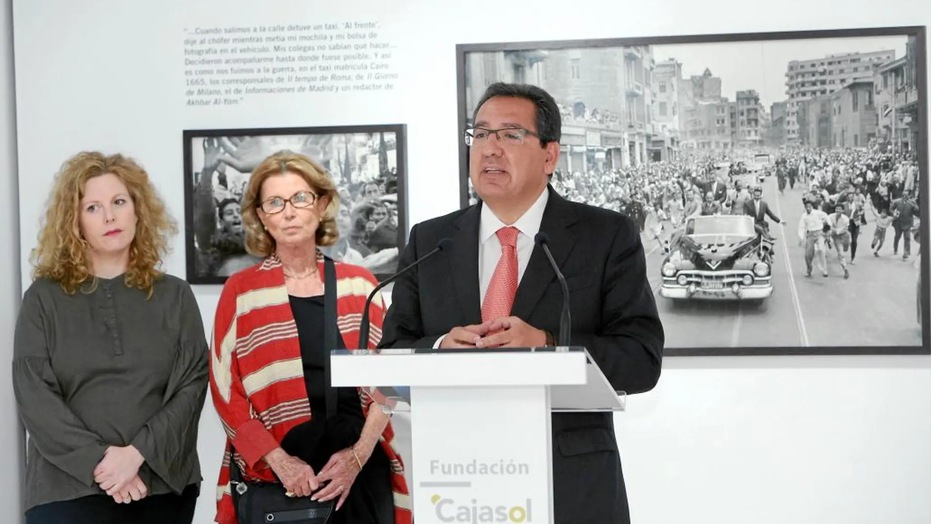 Antonio Pulido, ayer en Sevilla durante la inauguración de la exposición