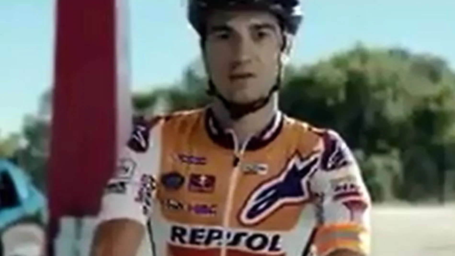 Dani Pedrosa, en uno de los spots