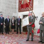 Ximo Puig, Enric Morera, Juan Carlos Moragues y Pilar de la Oliva, entre otros, durante la despedida de Comas