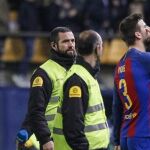 Polémico gesto de Piqué hacia el palco en el partido ante el Villarreal