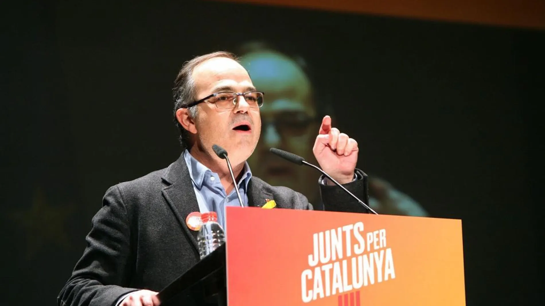 El exconseller y candidato de Junts per Catalunya (JxCat) Jordi Turull durante un mitin esta semana en Reus. EFE/Jaume Sellart