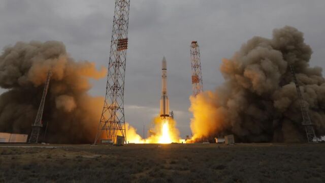 Un cohete ruso lanzado desde el cosmódromo de Baikonur, en una imagen de archivo