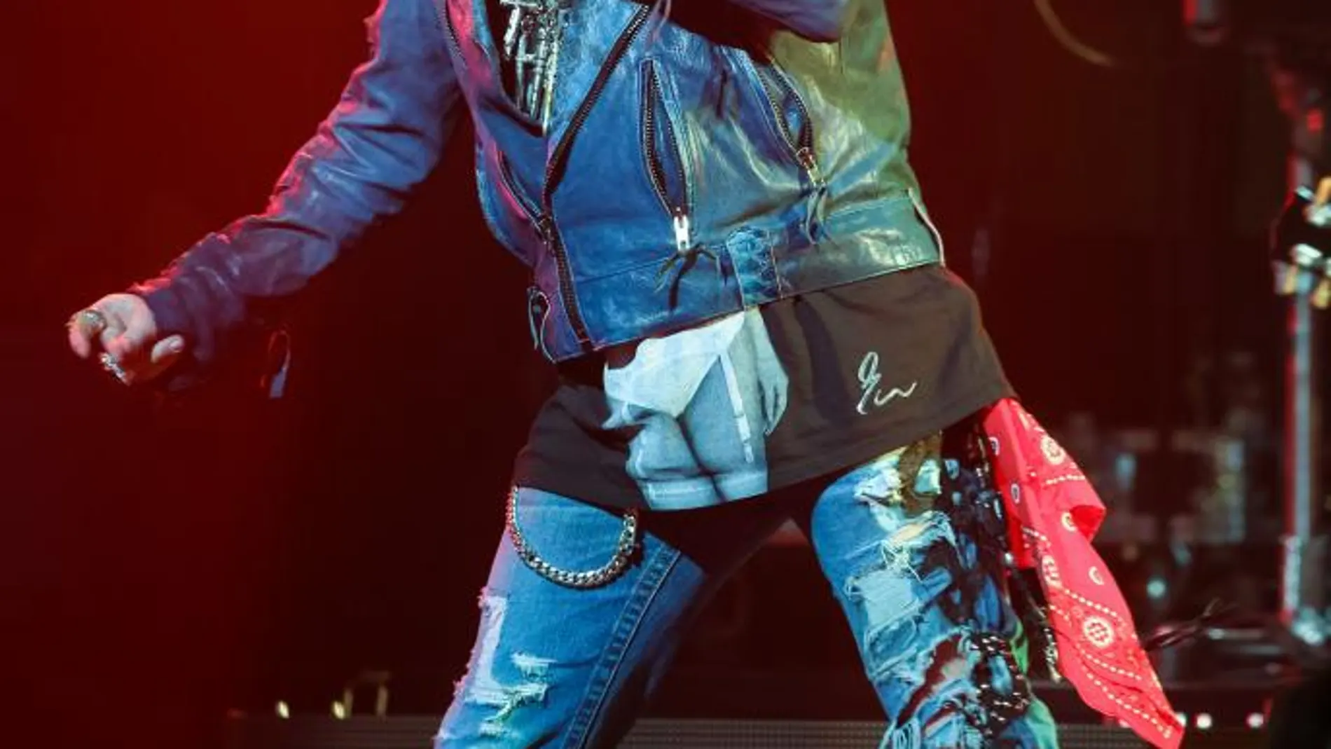 Axl Rose, cantante de Guns N' Roses, durante un concierto en 2014.
