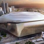 Fotomontaje del Santiago Bernabéu tal y como lo proyectaba el equipo ganador del concurso del Real Madrid.
