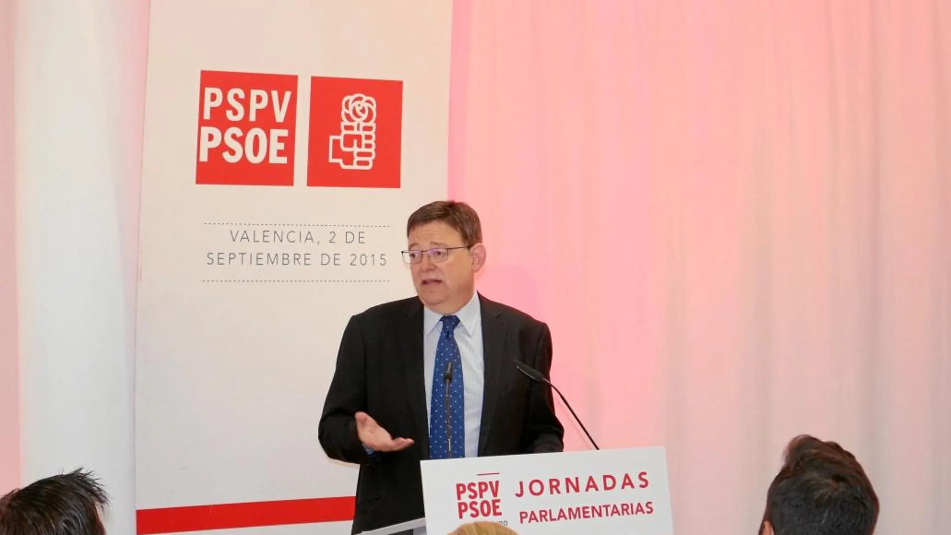 El presidente de la Generalitat y secretario general del PSPV, Ximo Puig, ayer en las jornadas parlamentariasEfe