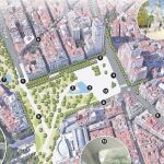 Una Plaza de España más verde y con menos tráfico