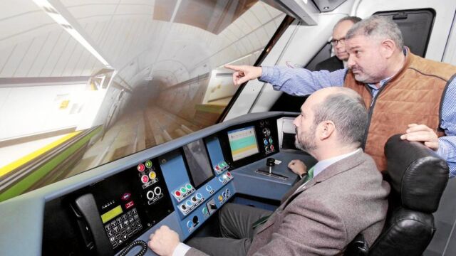 Pedro Rollán, ayer, en el metro