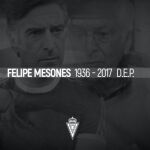 Imagen con la que el Real Murcia ha anunciado el fallecimiento del argentino