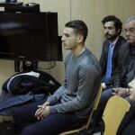 El futbolista del Atlético de Madrid Lucas Hernández durante el juicio