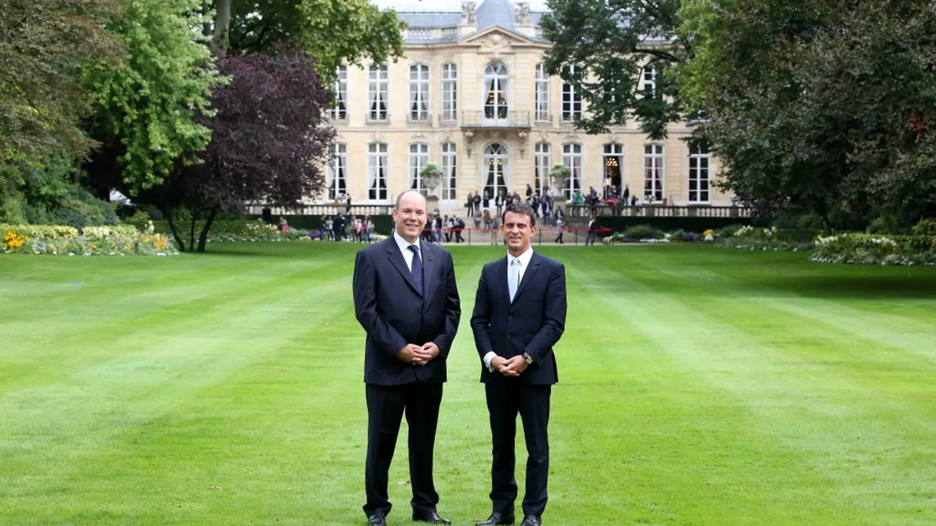 Manuel Valls y el Príncipe Alberto