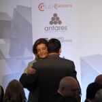 La ministra Fátima Báñez acompañó a Antonio Sanz ayer