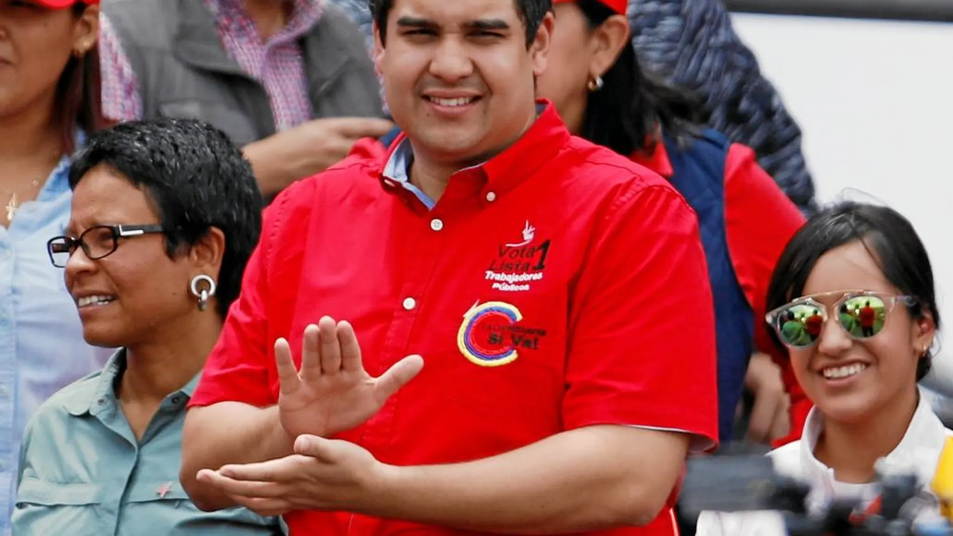 «Nicolasito», hijo del presidente venezolano, en un acto de apoyo a las elecciones constituyentes