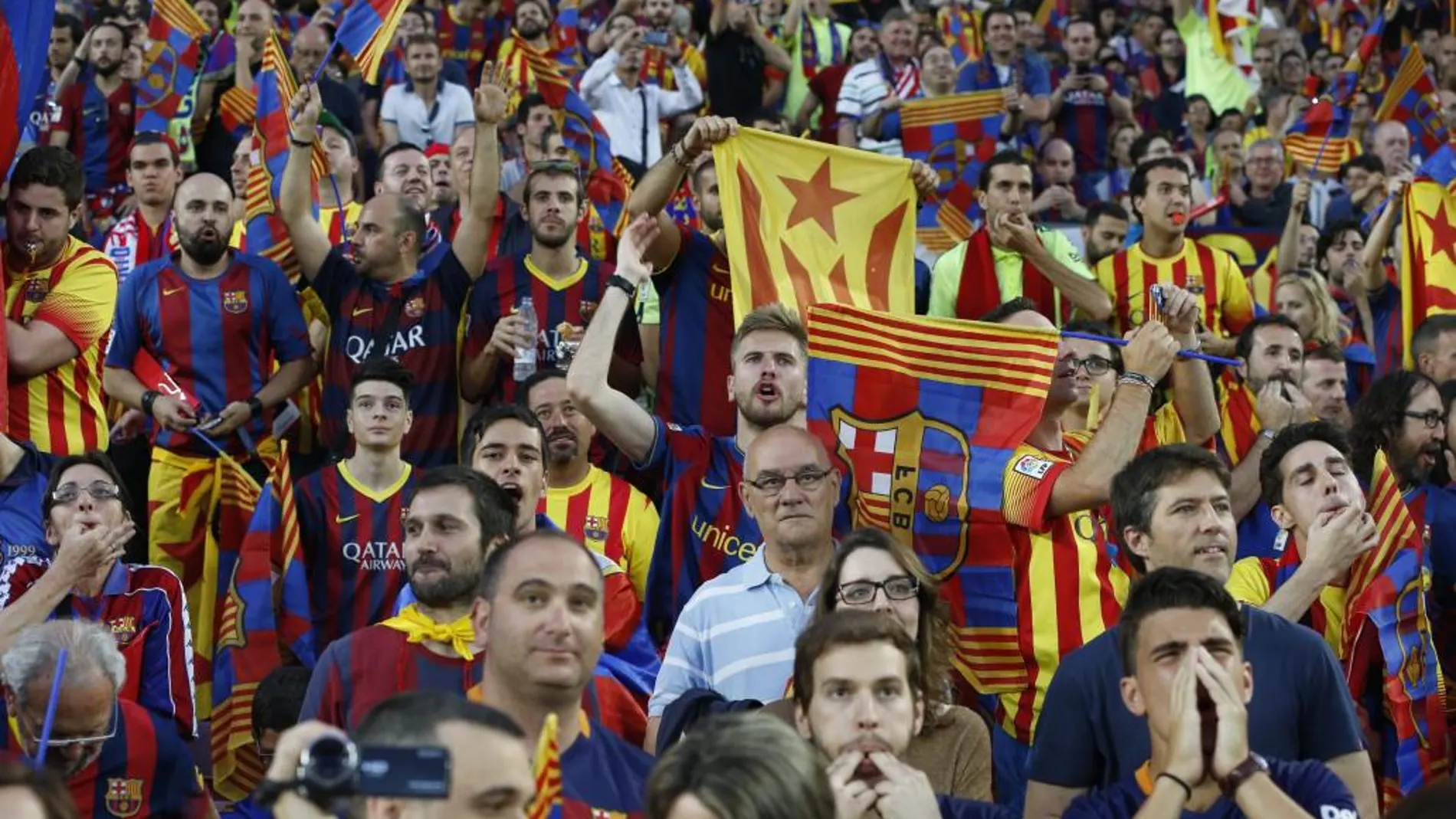Imagen de la pitada la himno en la final de la Copa del Rey de 2015