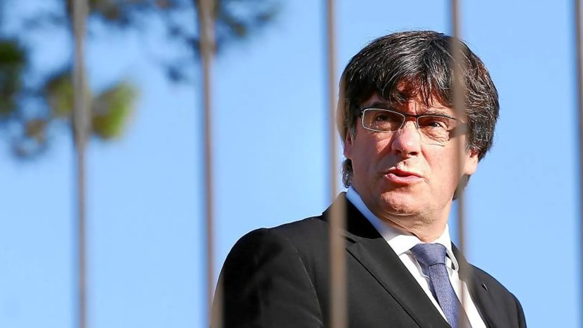 El presidente de la Generalitat, Carles Puigdemont, ayer durante el acto de homenaje por el 77 aniversario del fusilamiento de Lluis Companys