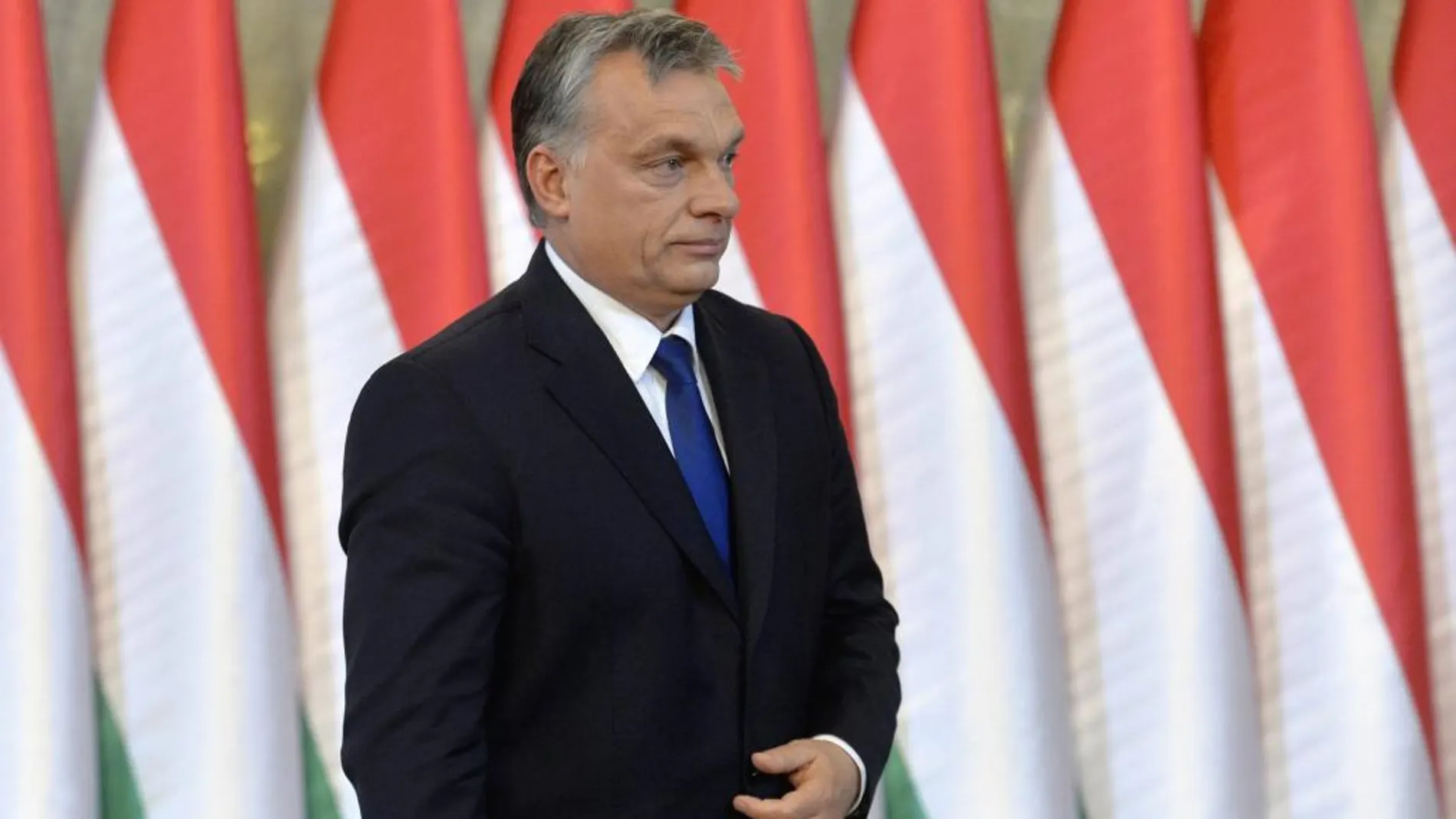 El primer ministro húngaro, Viktor Orban, en rueda de prensa