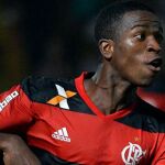 El delantero del Flamengo, Vinicius Jr. que será nuevo jugador del Real Madrid a partir de julio de 2018,