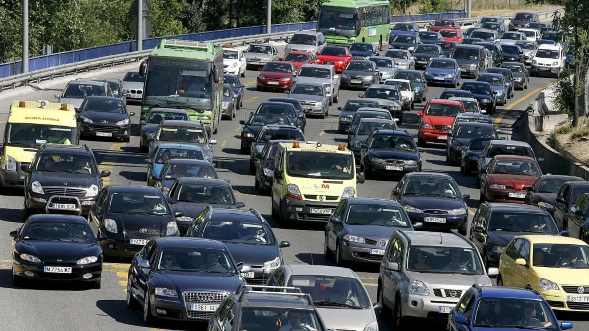 Imagen de la carretera de La Coruña en sentido salida de Madrid