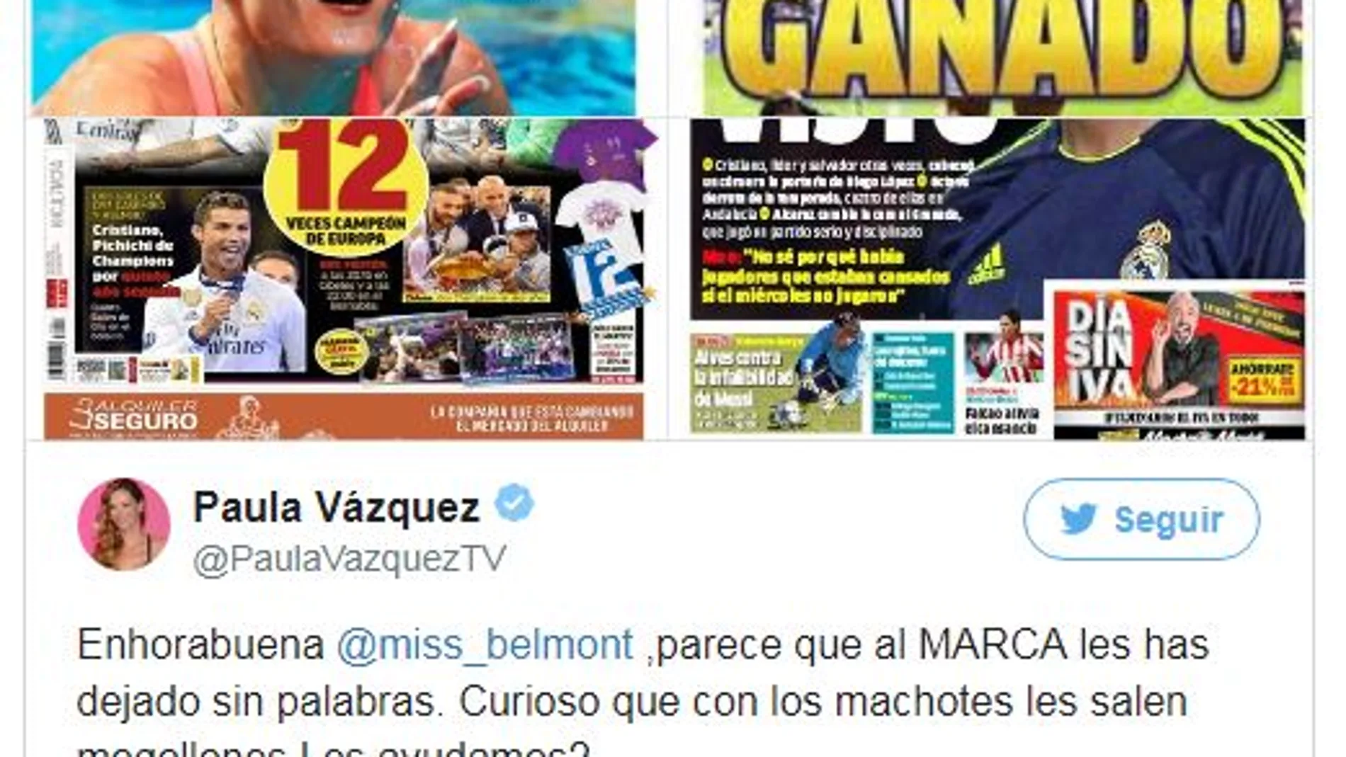 Paula Vázquez desata la polémica en Twitter y se vuelve contra ella