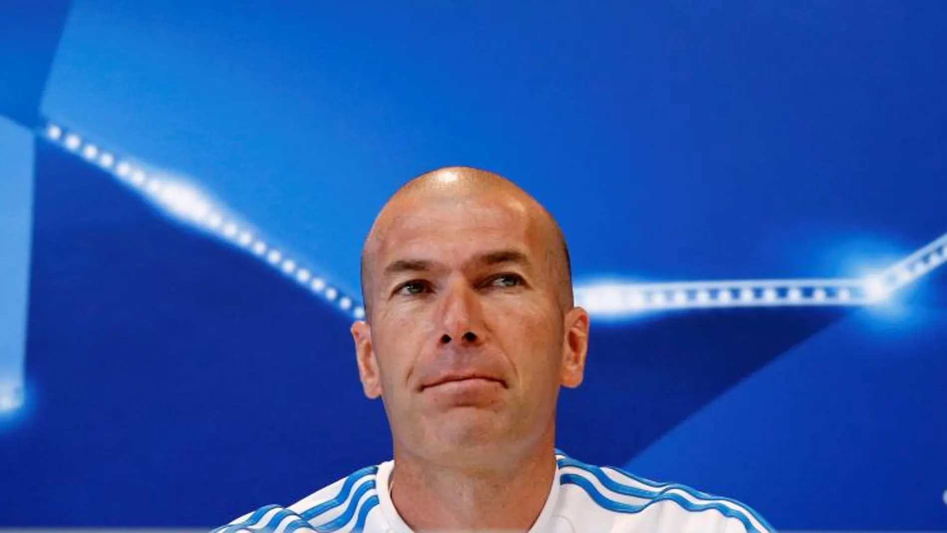 Zinedine Zidane durante la rueda de prensa