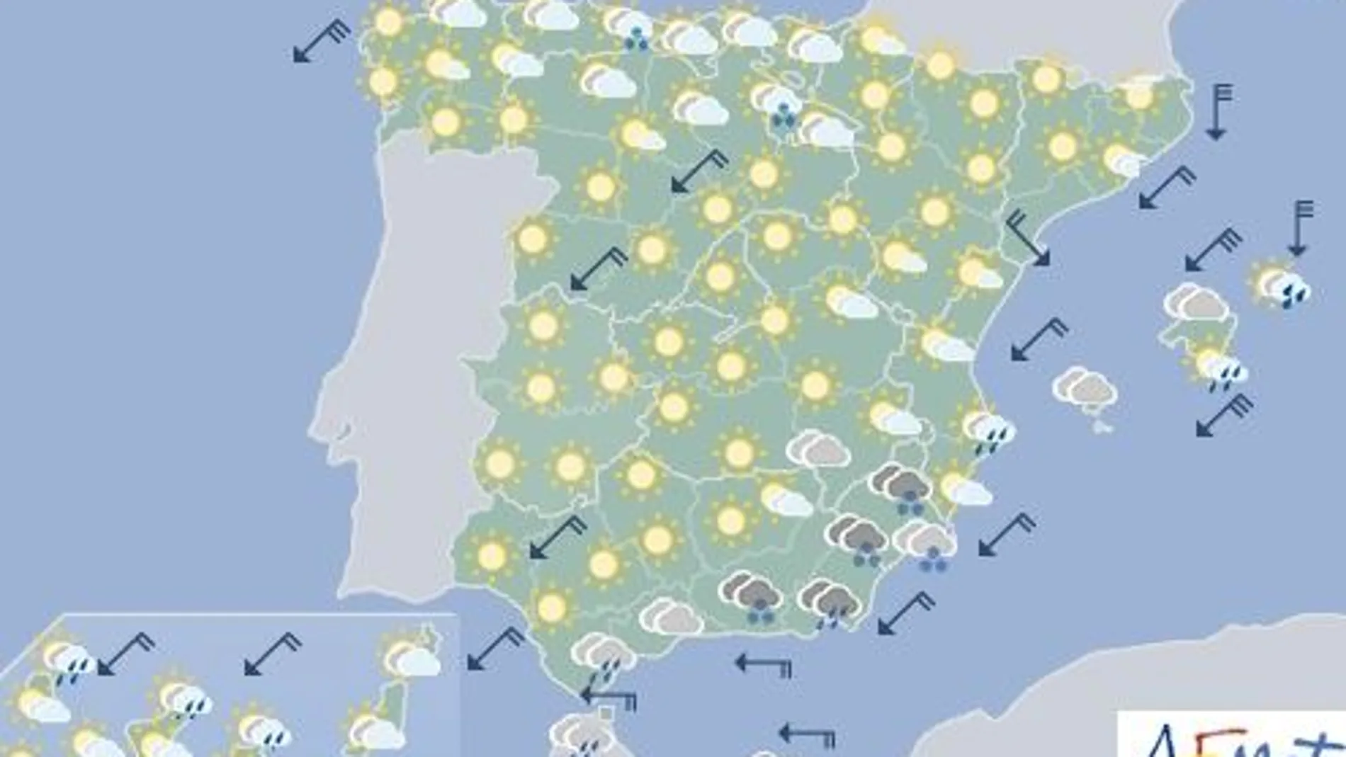 La predicción de AEMET en un minuto