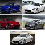 Imagen de varios modelos de Maserati, que pueden incendiarse por un defecto de fabricación
